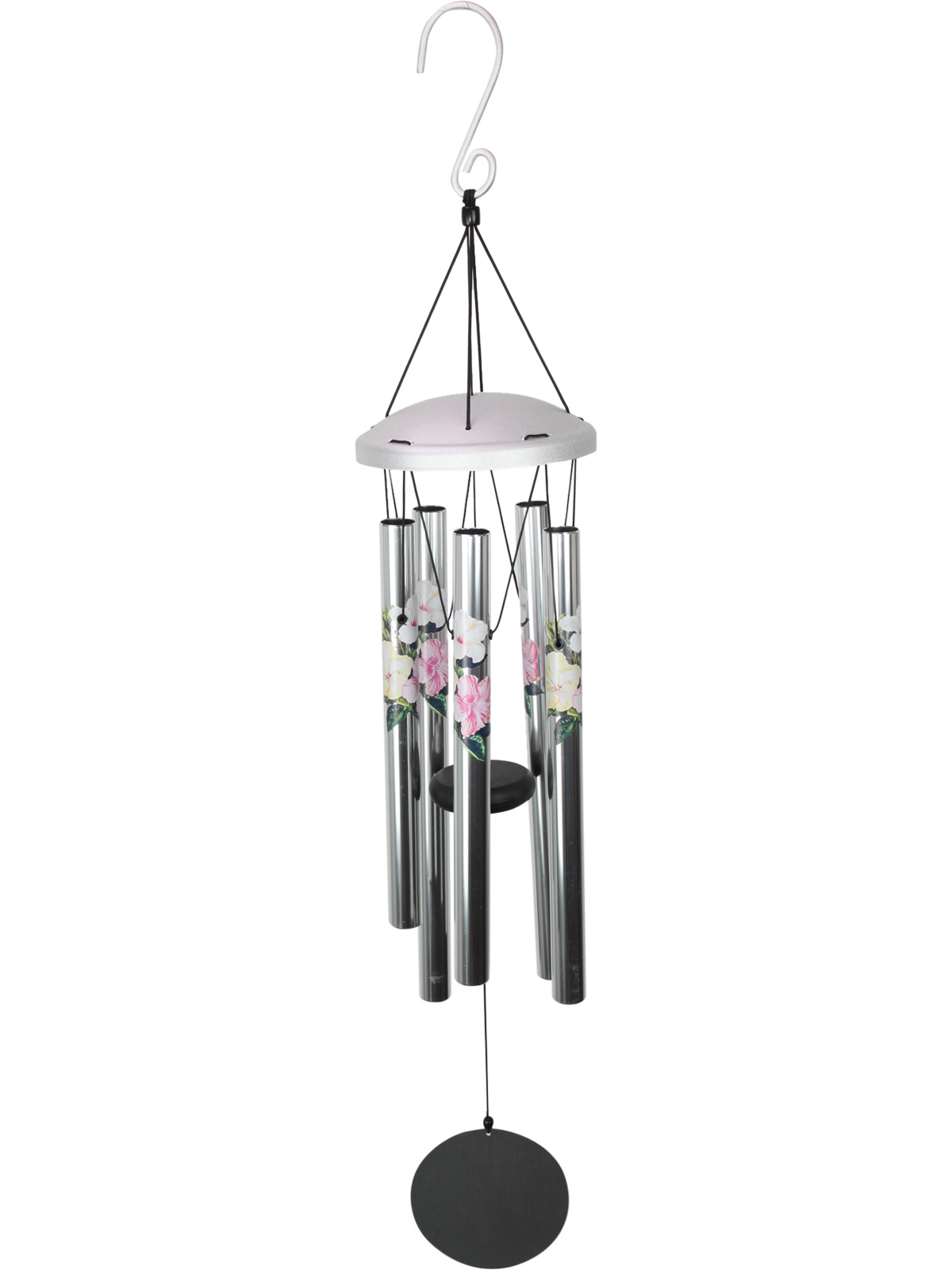 Flower Print Tuned Wind Chime (Silver)